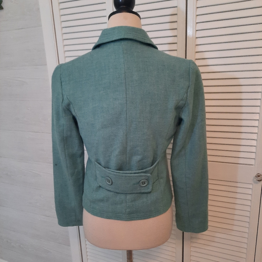 GAP vintage wool fitted mint jacket coat sz 2 *R - Picture 3 of 6